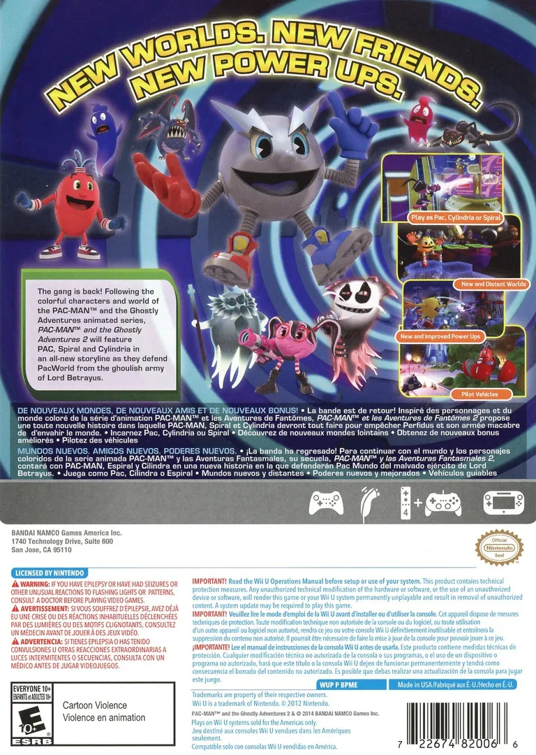 PAC-MAN and the Ghostly Adventures 2 box back