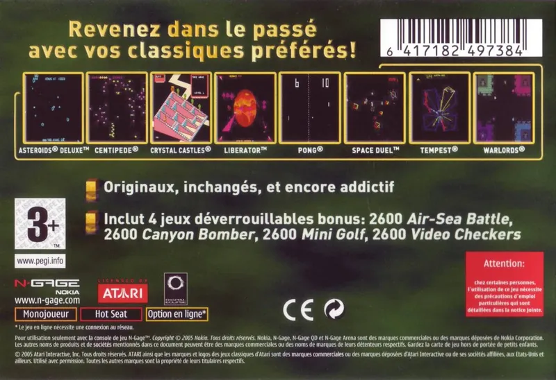 Atari Masterpieces Vol. II box back