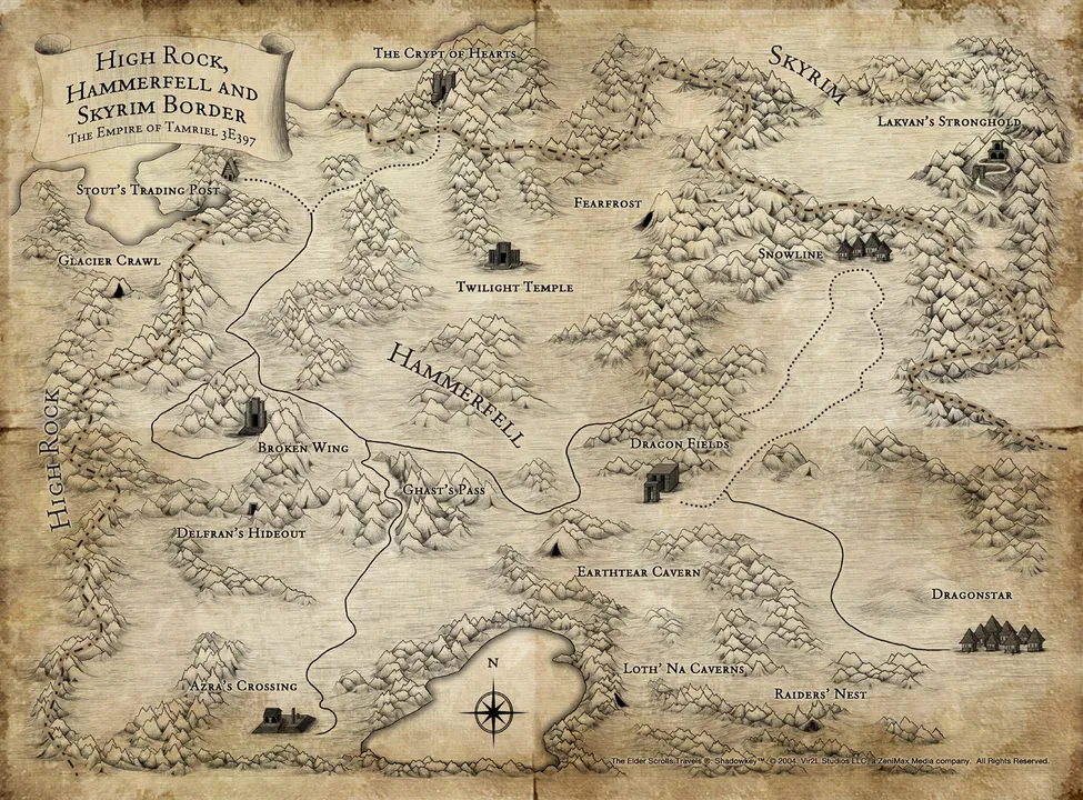 Backdrop artwork for The Elder Scrolls Travels: Shadowkey