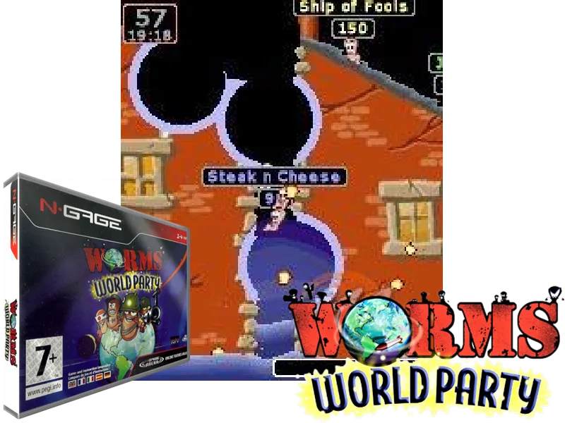 Backdrop artwork for Worms: World Party
