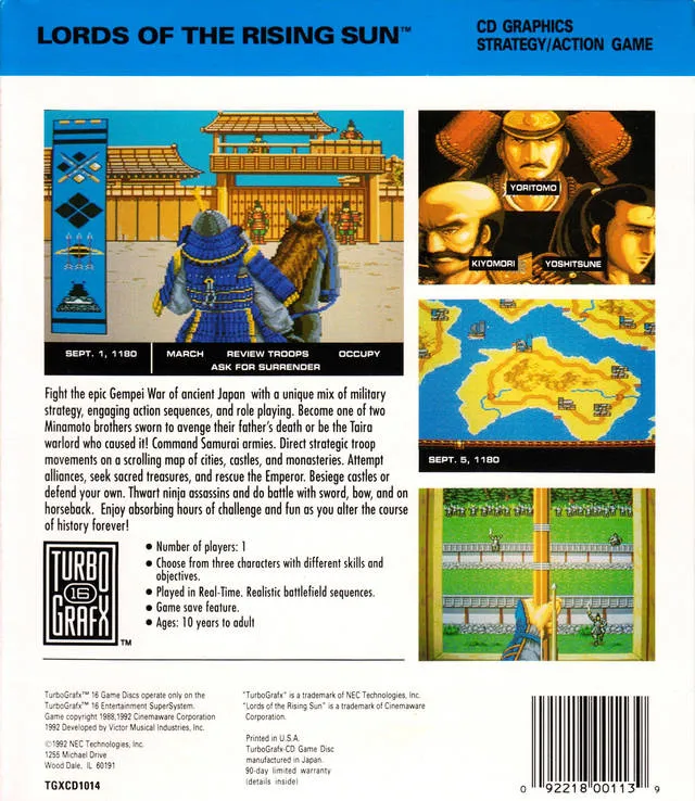 Lords of the Rising Sun box back