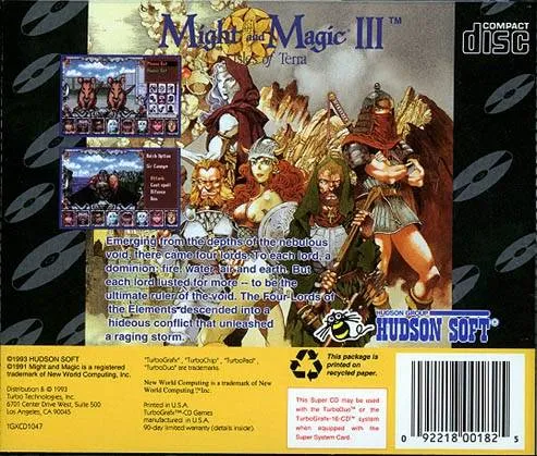 Might and Magic III: Isles of Terra box back