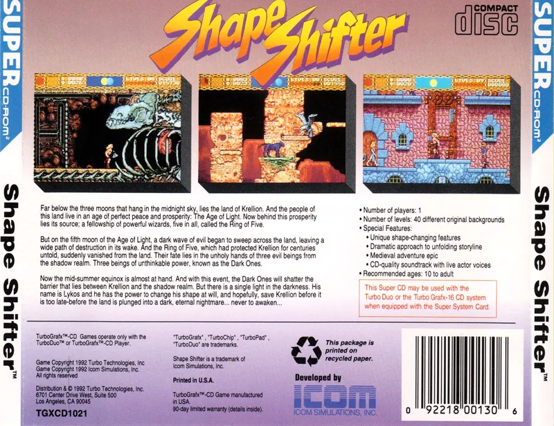 Shape Shifter box back