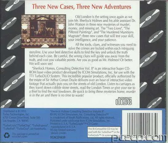 Sherlock Holmes: Consulting Detective Volume II box back