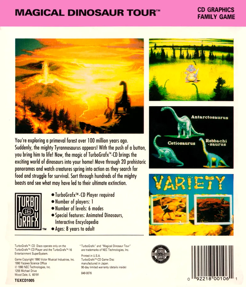 Magical Dinosaur Tour box back