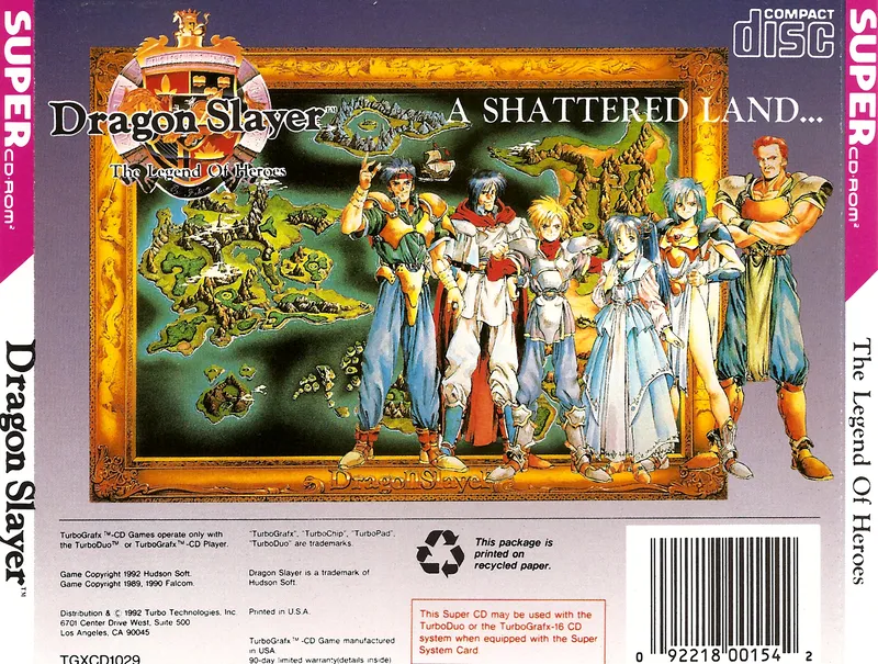 Dragon Slayer: The Legend of Heroes box back