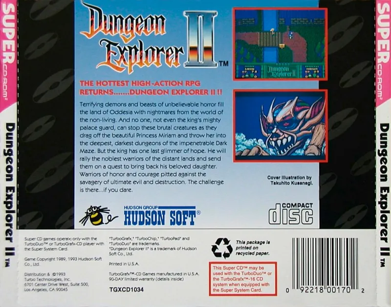 Dungeon Explorer II box back
