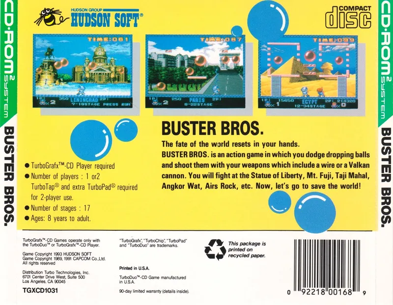 Buster Bros. box back