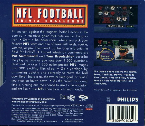 NFL Football Trivia Challenge box back