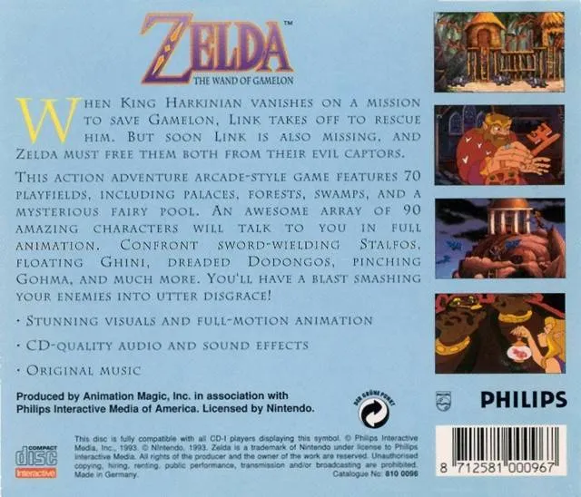 Zelda: The Wand of Gamelon box back