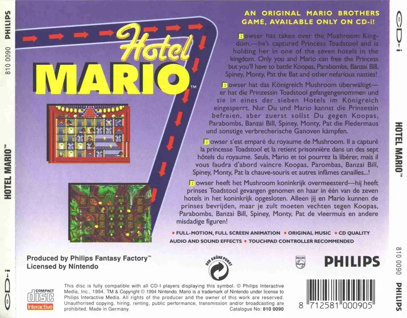 Hotel Mario box back