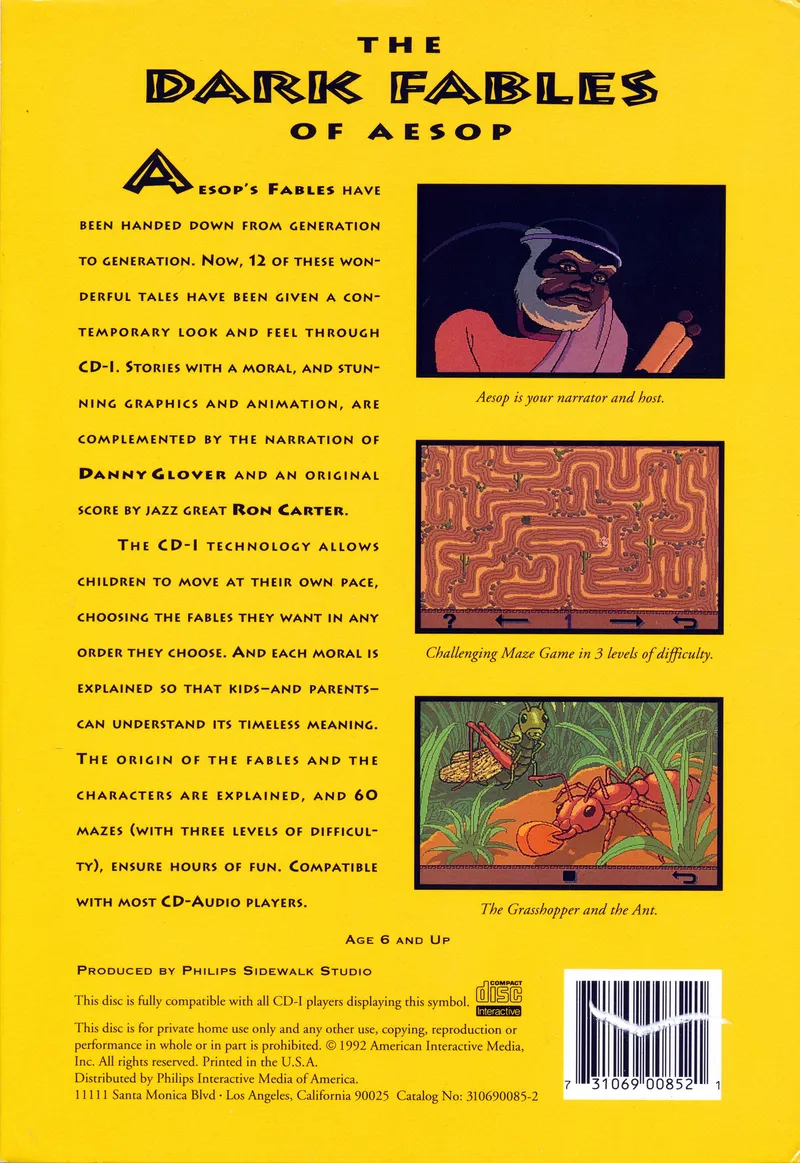 The Dark Fables of Aesop box back