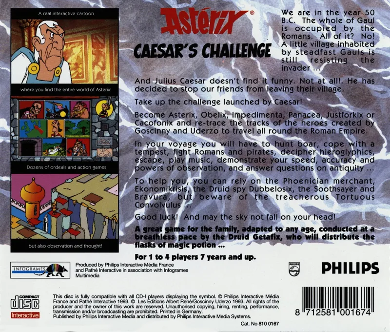 Asterix: Caesar's Challenge box back