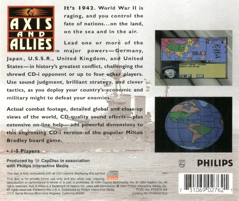 Axis and Allies box back