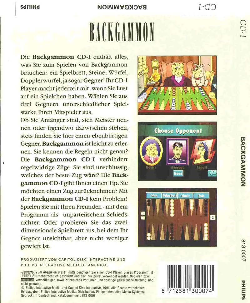 Backgammon box back