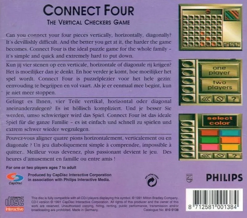 Connect Four box back