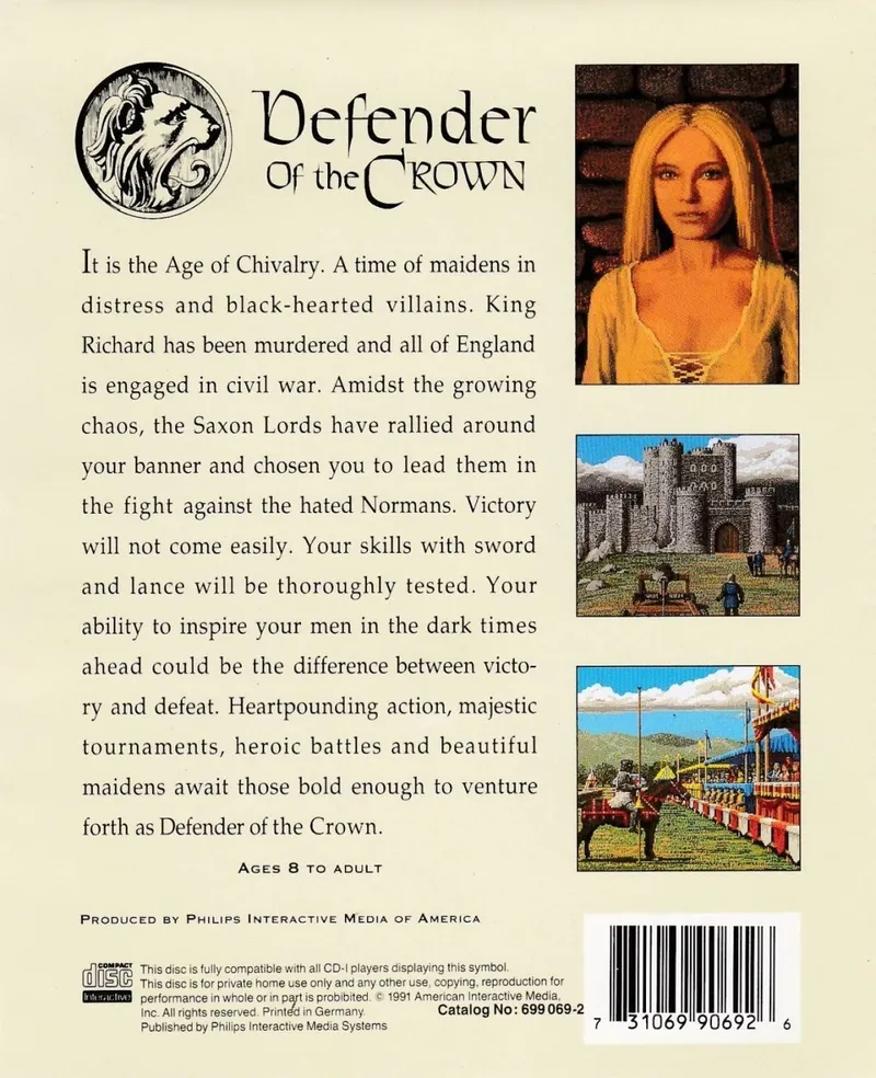 Defender of the Crown box back