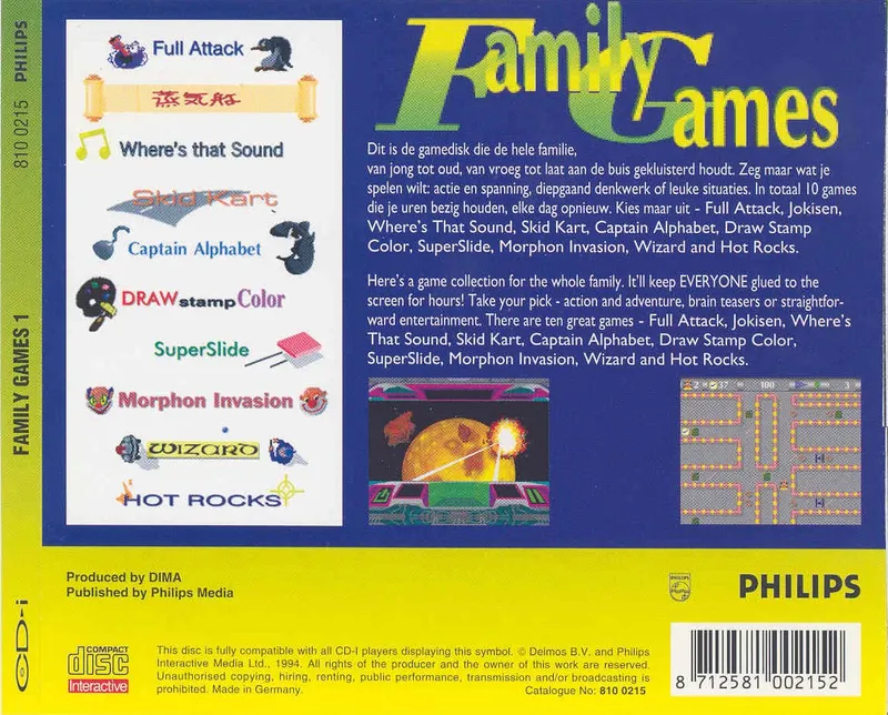 Family Games I box back