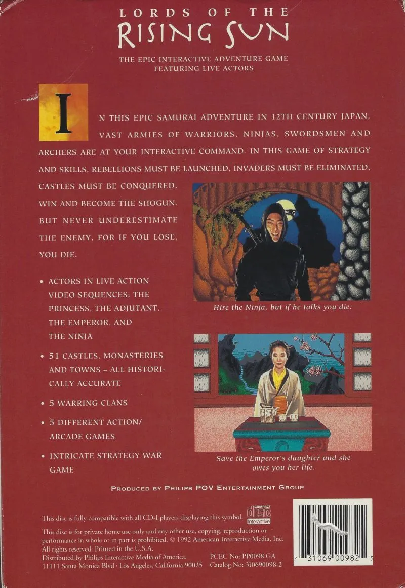Lords of the Rising Sun box back