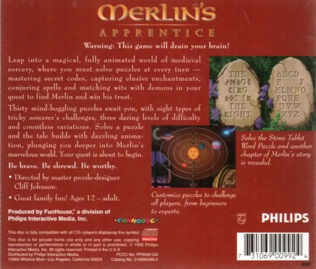 Merlin's Apprentice box back