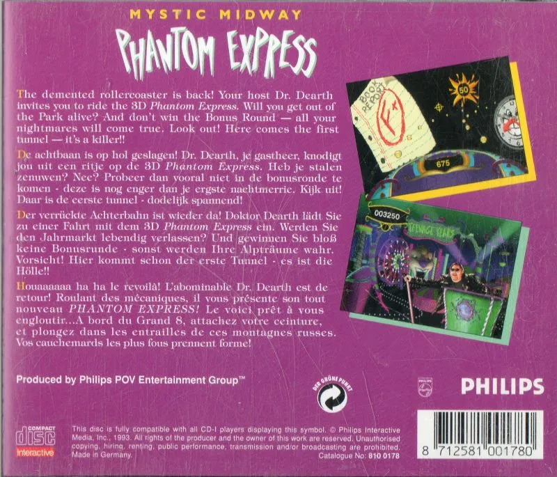 Mystic Midway: Phantom Express box back