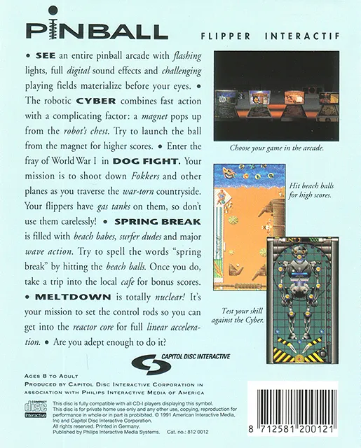Pinball box back