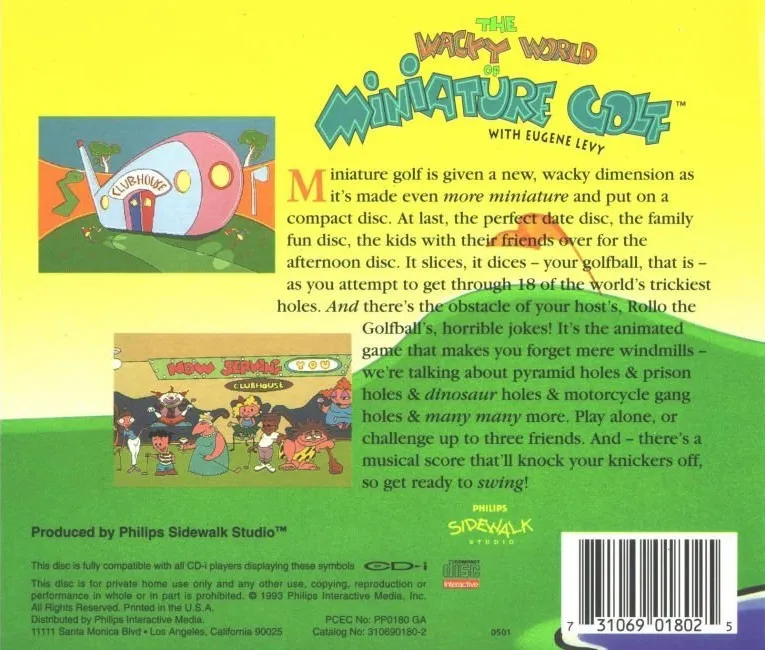 The Wacky World of Miniature Golf with Eugene Levy box back