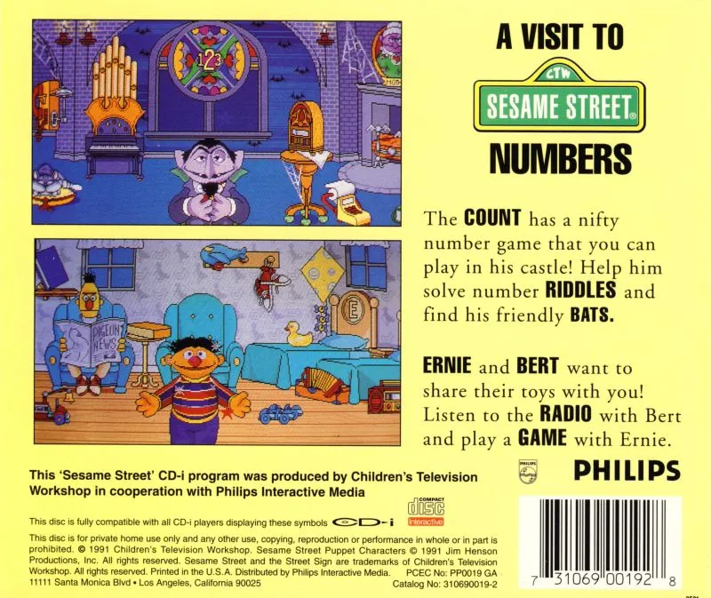 A Visit to Sesame Street: Numbers box back