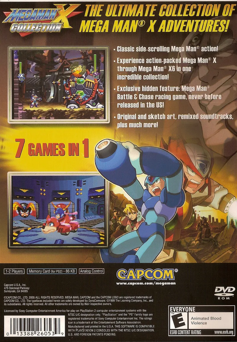 Mega Man X Collection box back