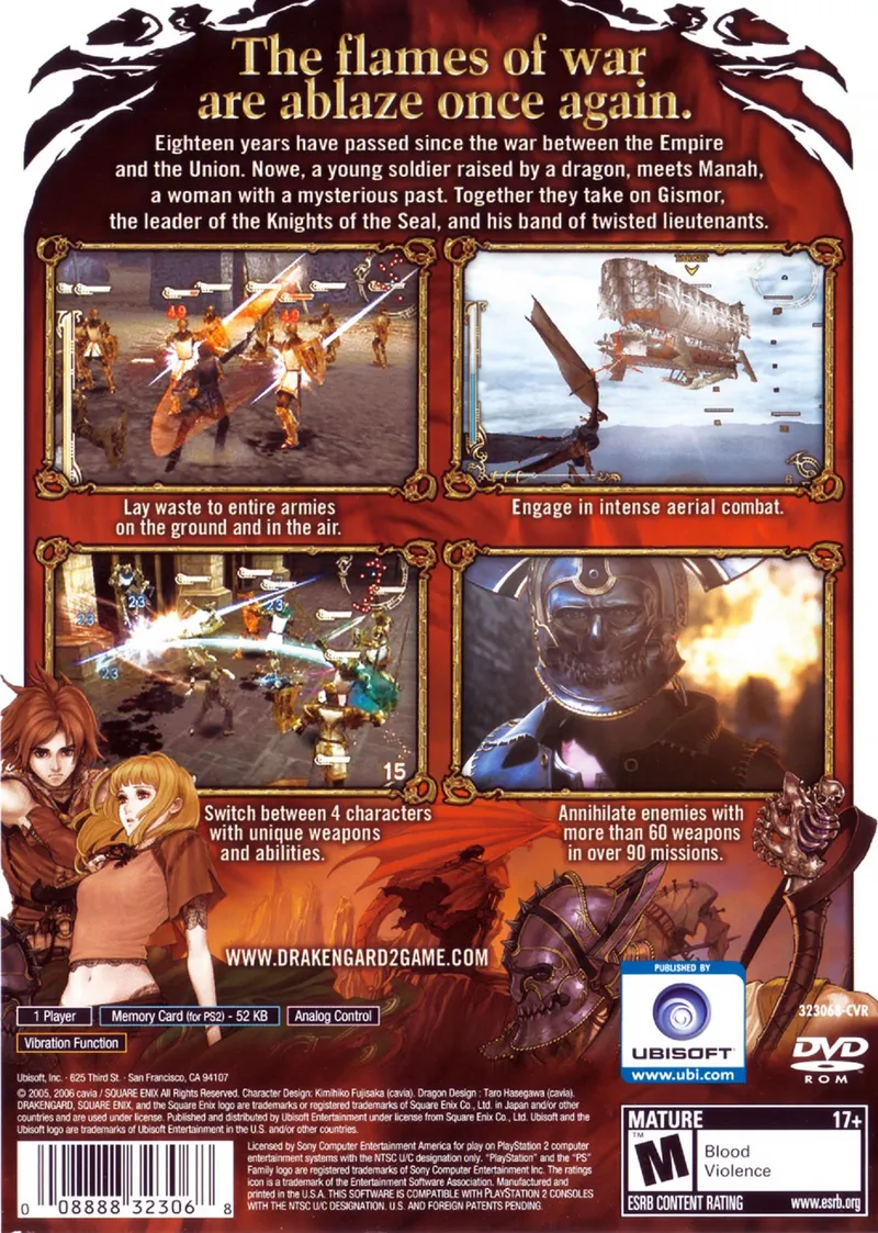 Drakengard 2 box back