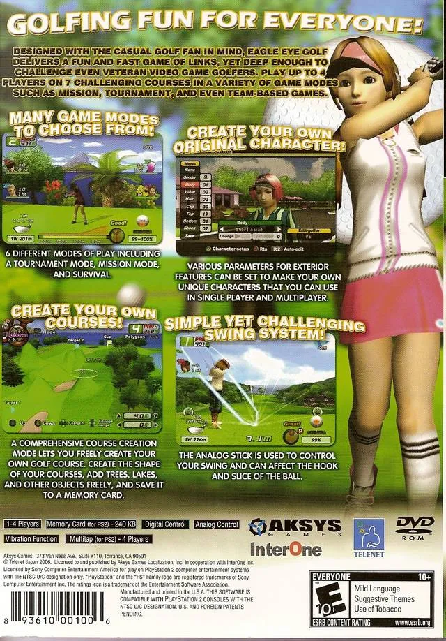 Eagle Eye Golf box back