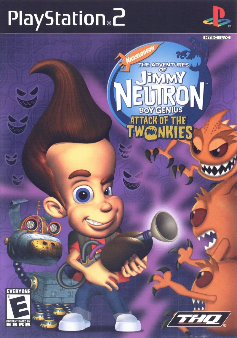 The Adventures of Jimmy Neutron Boy Genius: Attack of the Twonkies cover art for Sony Playstation 2