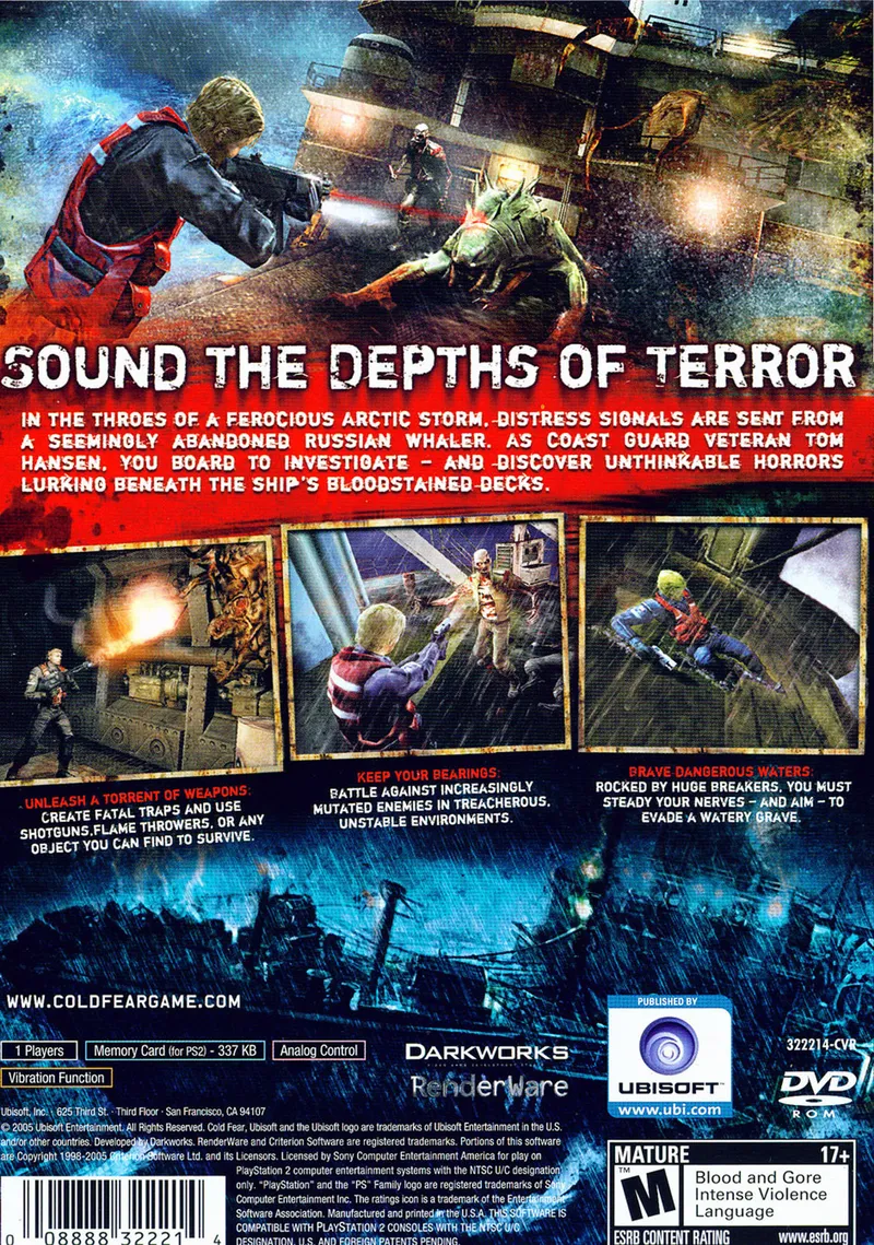 Cold Fear box back