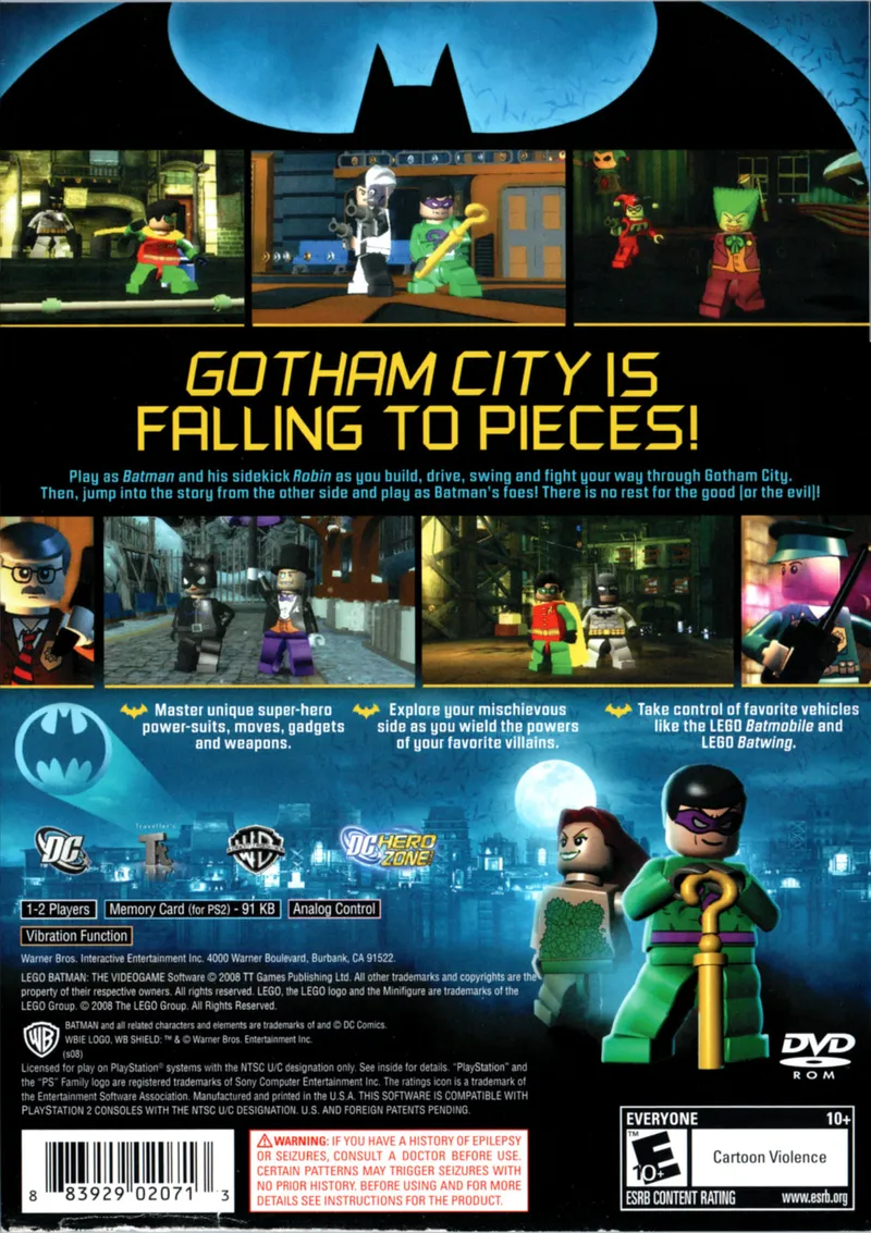 LEGO Batman: The Videogame box back