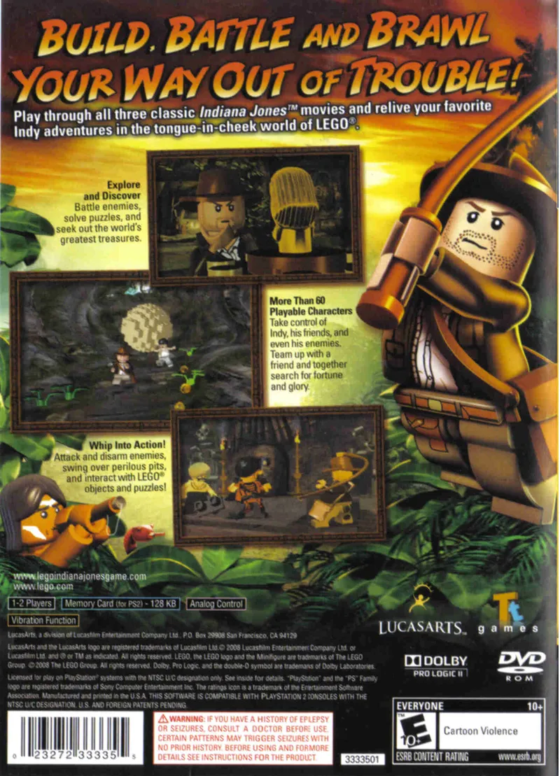 LEGO Indiana Jones: The Original Adventures box back