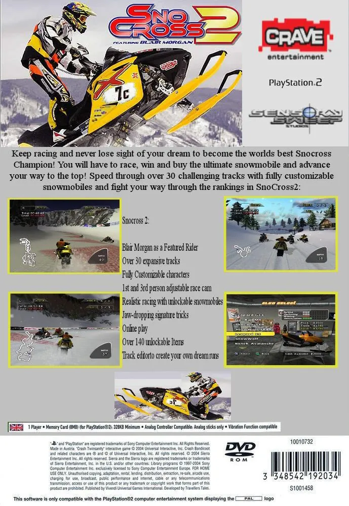 SnoCross 2: Featuring Blair Morgan box back