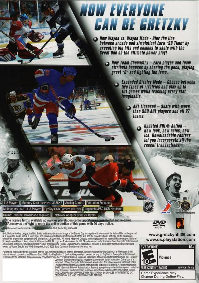 Gretzky NHL 06 box back