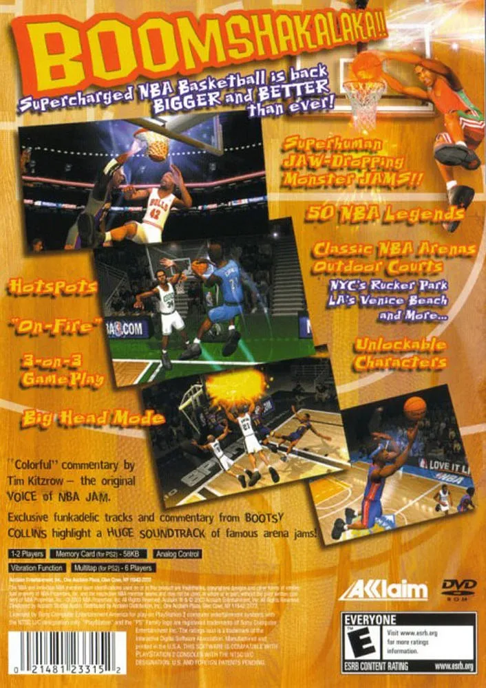 NBA Jam box back