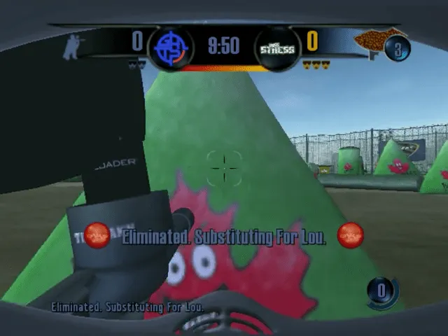 Backdrop artwork for Greg Hastings' Tournament Paintball MAX'D