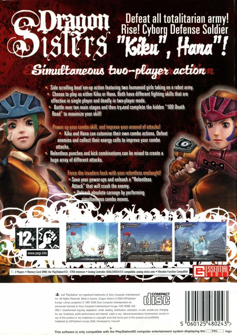 Dragon Sisters box back