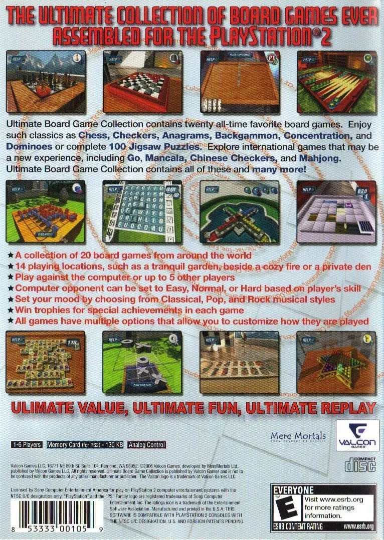 Ultimate Board Game Collection box back