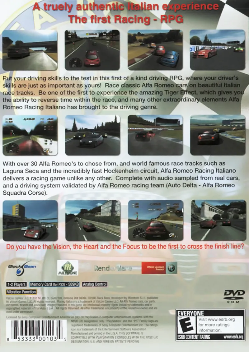 Alfa Romeo Racing Italiano box back