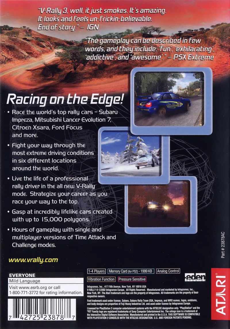 V-Rally 3 box back