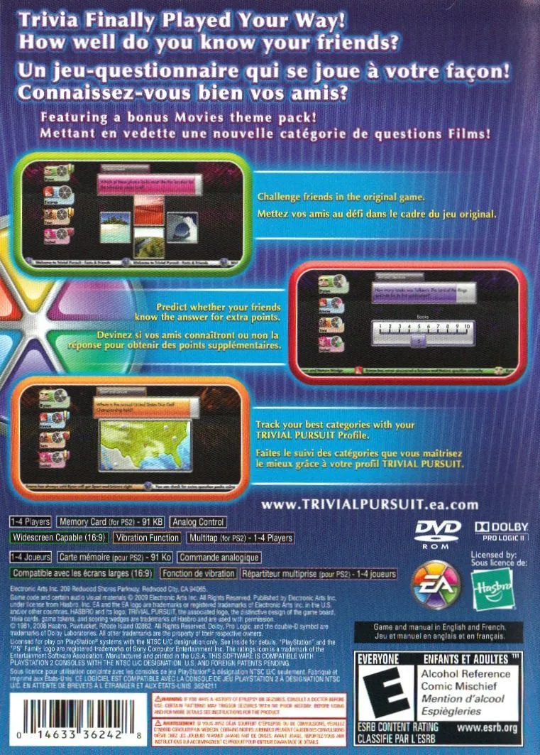 Trivial Pursuit box back