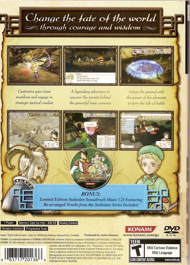 Suikoden Tactics box back