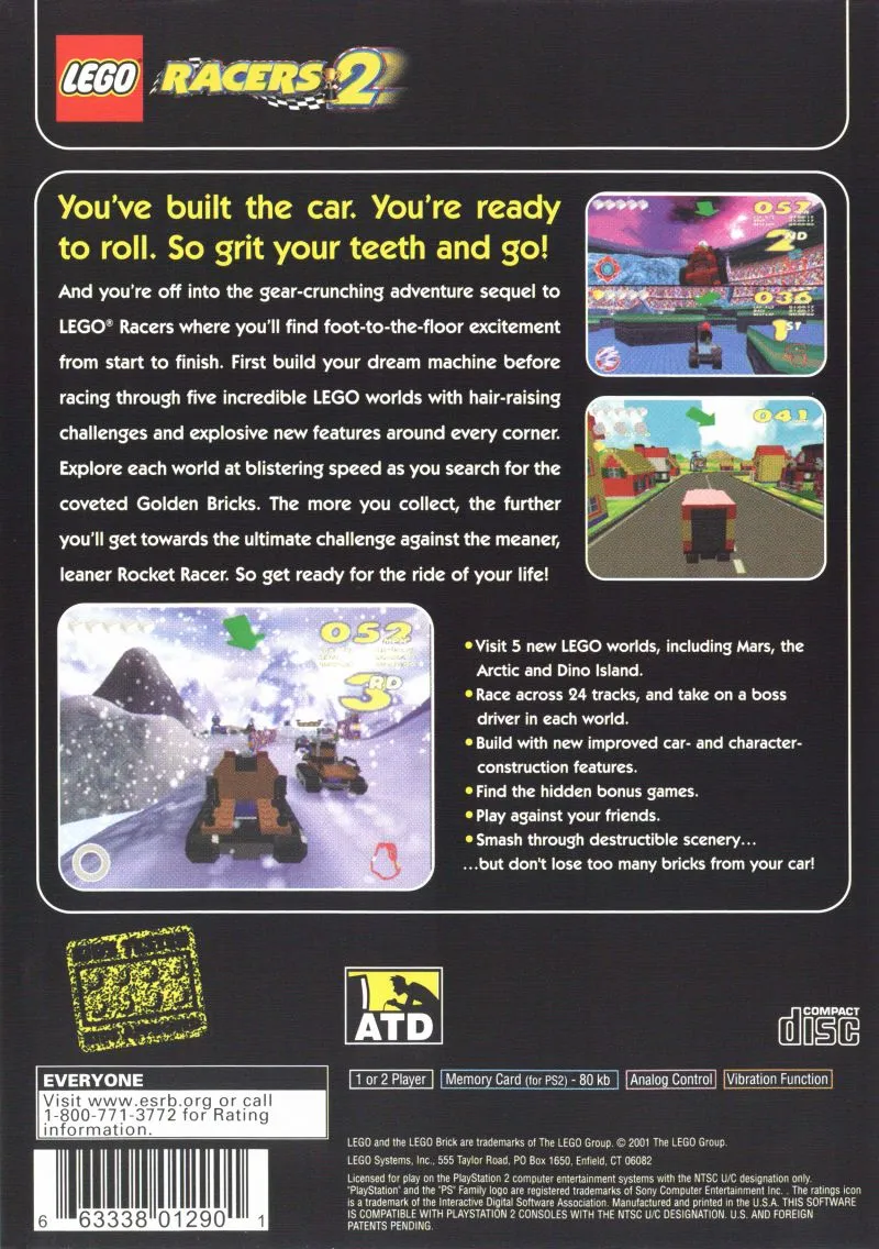LEGO Racers 2 box back