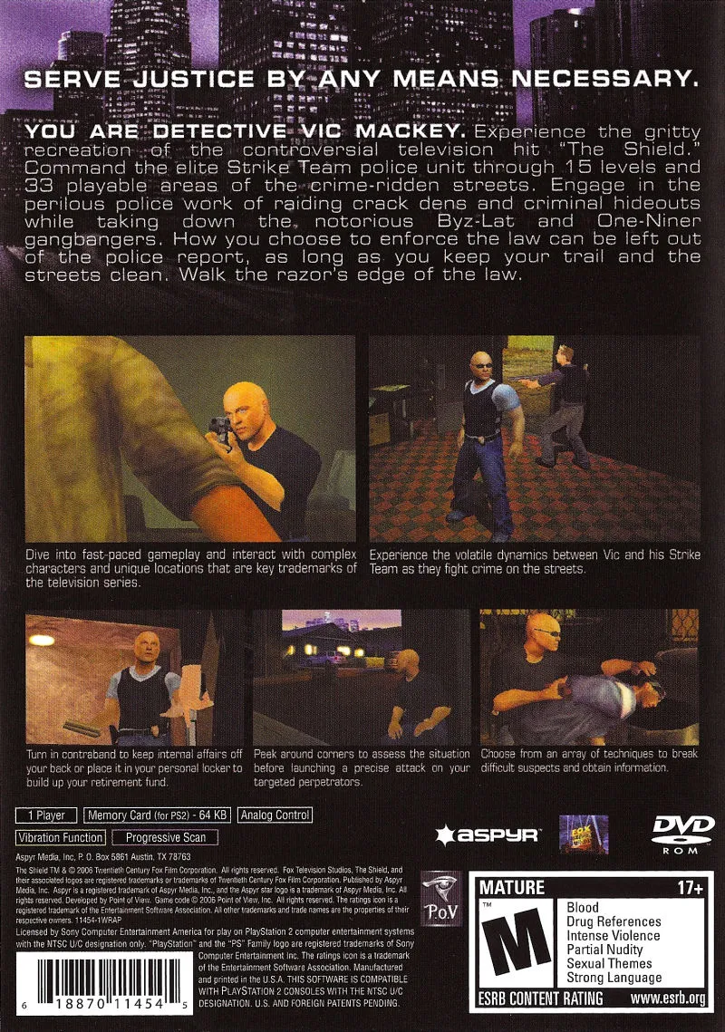 The Shield: The Game box back