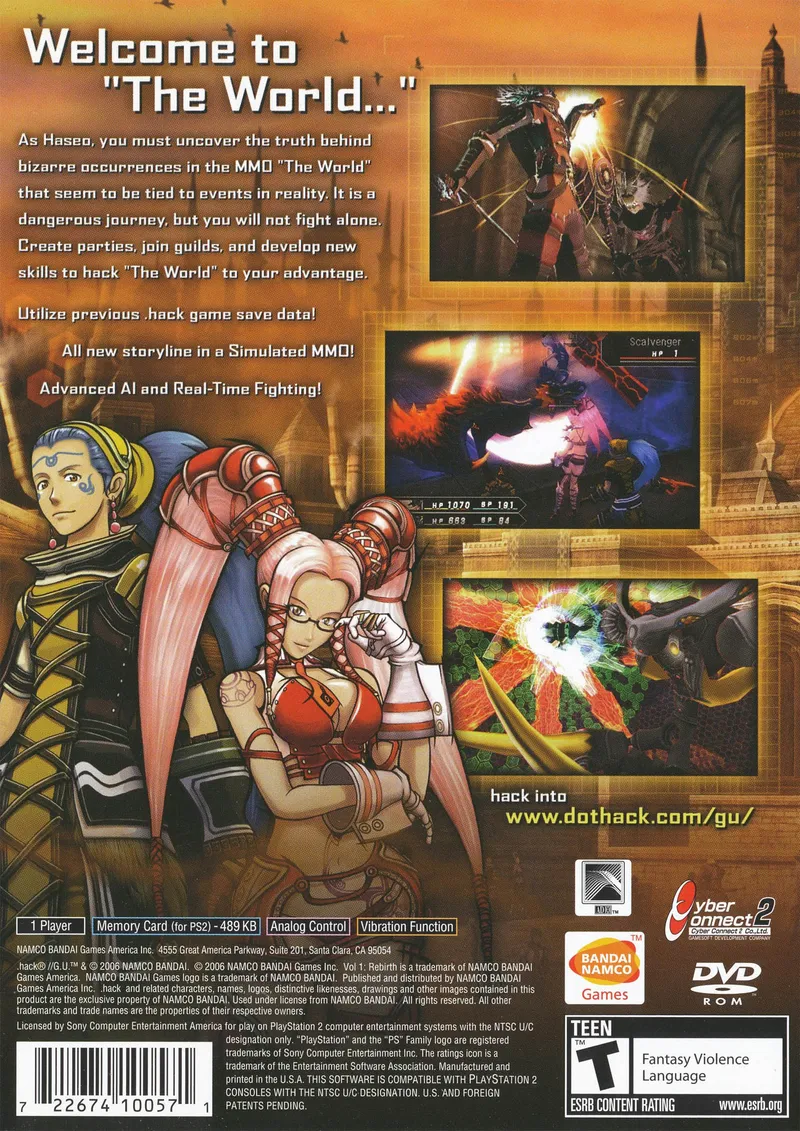 .hack//G.U. Vol. 1: Rebirth box back
