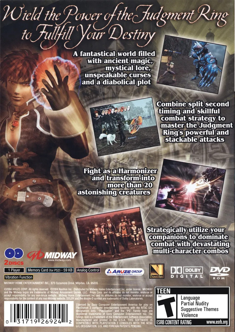Shadow Hearts: Covenant box back