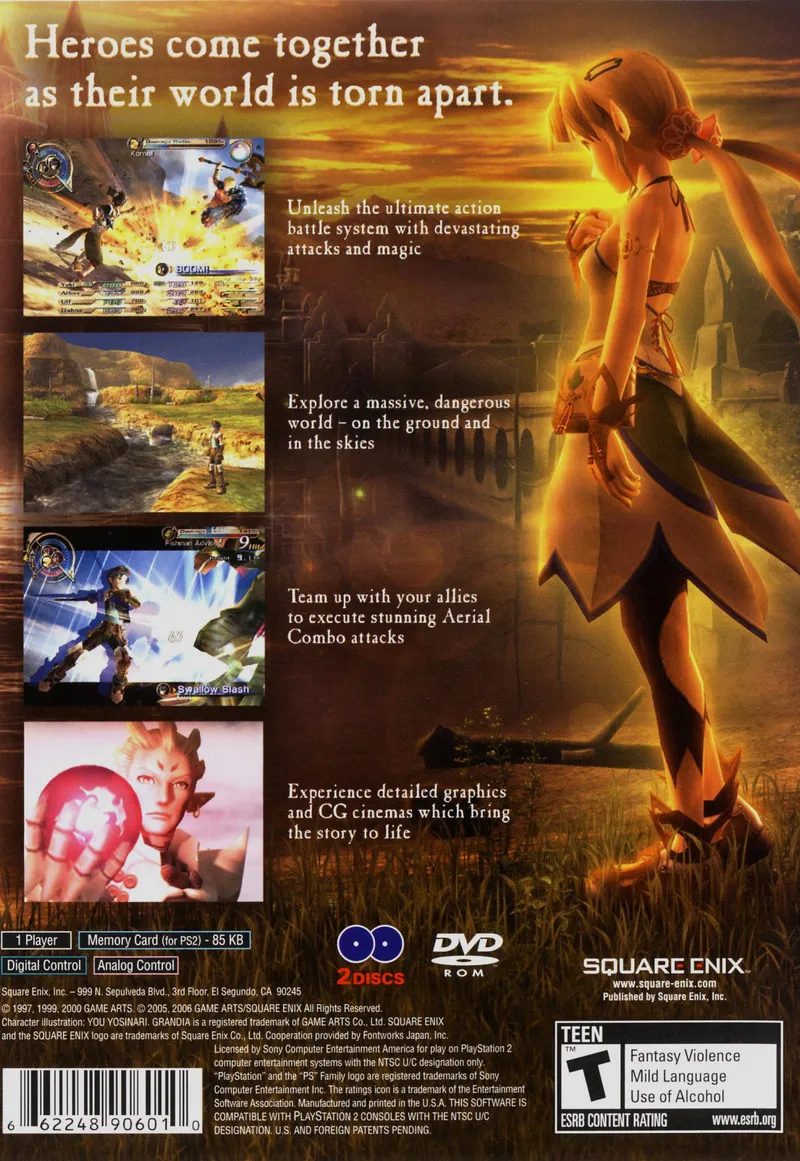 Grandia III box back